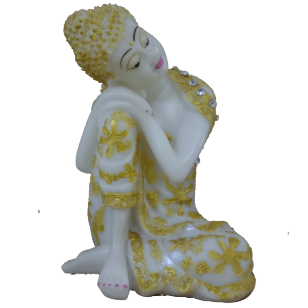 Bhagwan Buddha Sitting in Peace Statue Murti Figurine Sculpture Height 21.5 CM