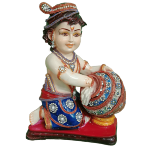Bhagwan Krishna Makhan Chor Statue Figurine Murti Sculpture Height 40 cm