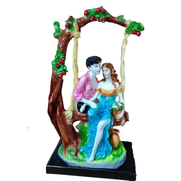 Couple Sitting on Jhula Romantic Mood Statue Anniversary Gift