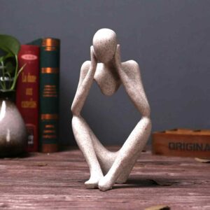 The Thinker Lady Sculpture Figurines Office Home Decor H- 24 cm
