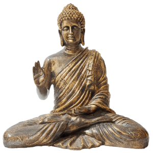 Golden Buddha Aashirwad Statue Murti Figurine