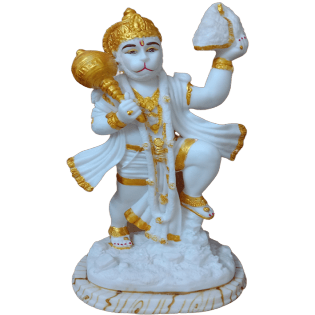 Sampurn Ram Darbar White Marble Statue Height 14 CM DECORIFY