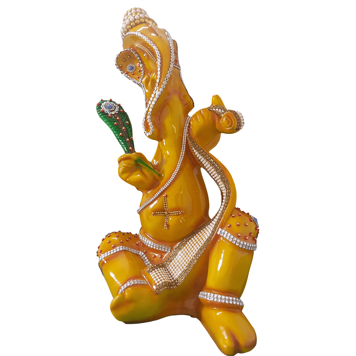 Home Decor Ganesh Ji Murti Figurine Statue Pen in His Hand DECORIFY