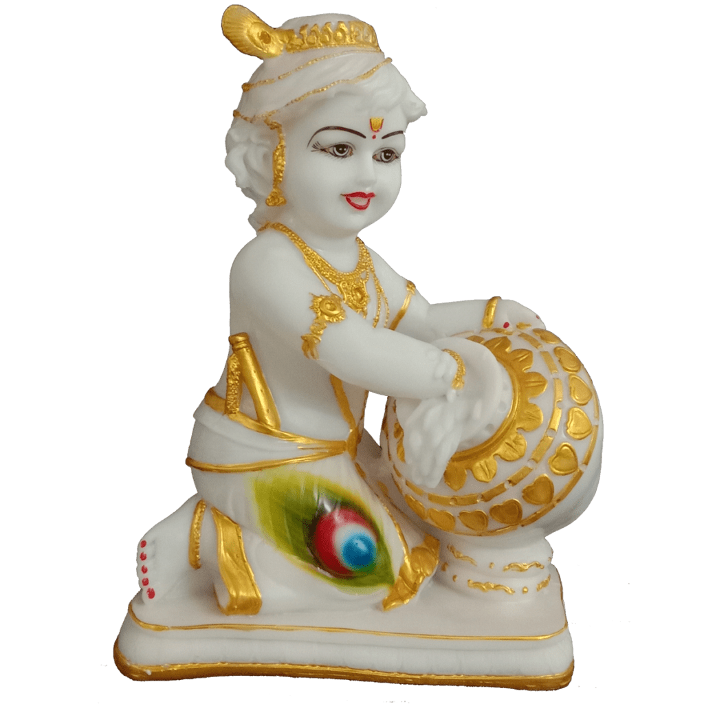 Bhagwan Krishna Makhan Chor Statue Figurine Murti Sculpture Height 40 cm DECORIFY