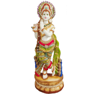 Lord Krishna with Bansuri Standing Statue Murti Figurine Sculpture Height 44 CM