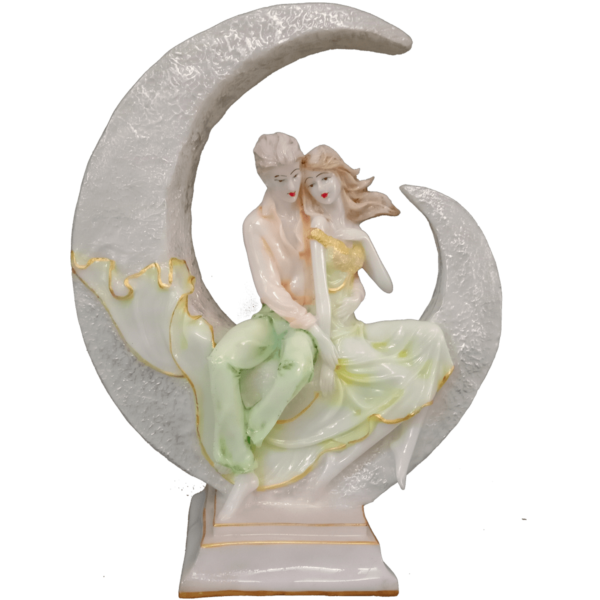 Romantic Couple Proposal Gift Statue Showpiece for Home Decor Figurine Height 36 cm