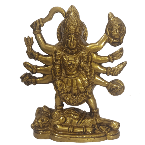 Decorify Kali Maa Pure Brass Statue 13x6x16 CM