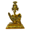 Handcrafted Metal Golden Aashirwad Ganesha Statue Height 12 CM Handcrafted Metal Golden Aashirwad Ganesha Statue Height 12 CM This is an elegant Ganesha Metal Statue/Showpiece, can be used as Home & Office Decor. You can also use it in Diwali. It made up with Metal. This Genuine Handmade idol made by Decorify Artists. Each and every carving seen on the article is hand made with minimum usage of machines.