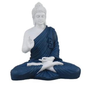 Royal Blue 38 cm Blessing Buddha Statue