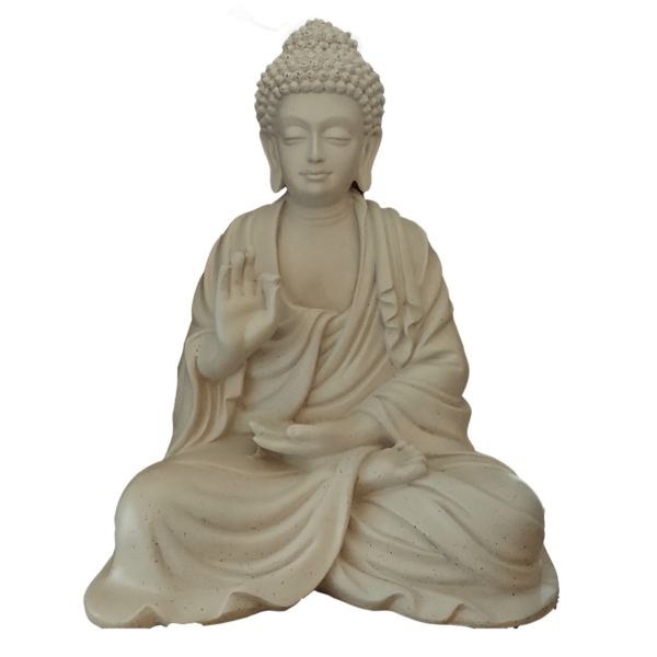Marble Look Blessing Meditating Lord Buddha Statue Murti H- 38 CM