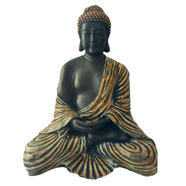Multicolour Polyresin Meditating Buddha Statue Figurine H- 38 cm