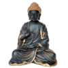 Golden Black Meditating Buddha Blessing Statue Height 38 CM