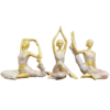 Abstract Resin Yoga Girls Set of 3 Showpiece Statue Figurine Height 23 CM