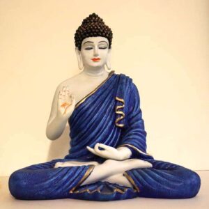 Dark Blue Blessing Ashirwad Buddha Statue Figurine Height 56 CM