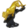 Golden Black Panther Showpiece Statue Jaguar Length 23 CM