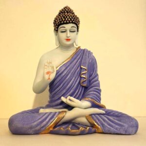 Light Purple Blessing Ashirwad Buddha Statue Figurine Height 56 CM