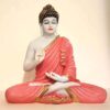 Pink White Blessing Ashirwad Buddha Statue Figurine Height 56 CM