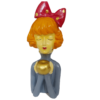 Abstract Lady with Golden Apple Table Top Showpiece Statue Figurine