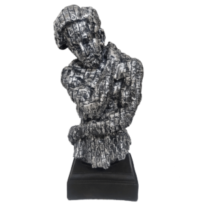 Black Texture Man Showpiece Statue Figurine