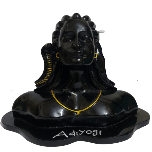 Decorify Big Size Adiyogi Shiva Black Statue Figurine Height 28 CM