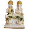 Laxmi Ganesh Marble Look Murti Figurine for Diwali Pujan