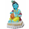 Blue Makhan Chor Kanha Krishna Statue Figurine Murti Height 20 CM