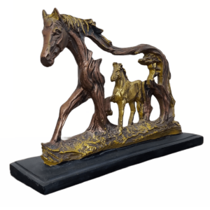 Metalic Feng Shui Galloping Shadow Horse Statue Figurine