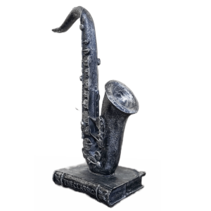 Metalic Resin Saxophone Musical Instrument Showpiece Height 24 CM