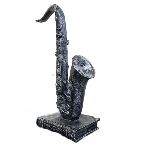 Metalic Resin Saxophone Musical Instrument Showpiece Height 24 CM